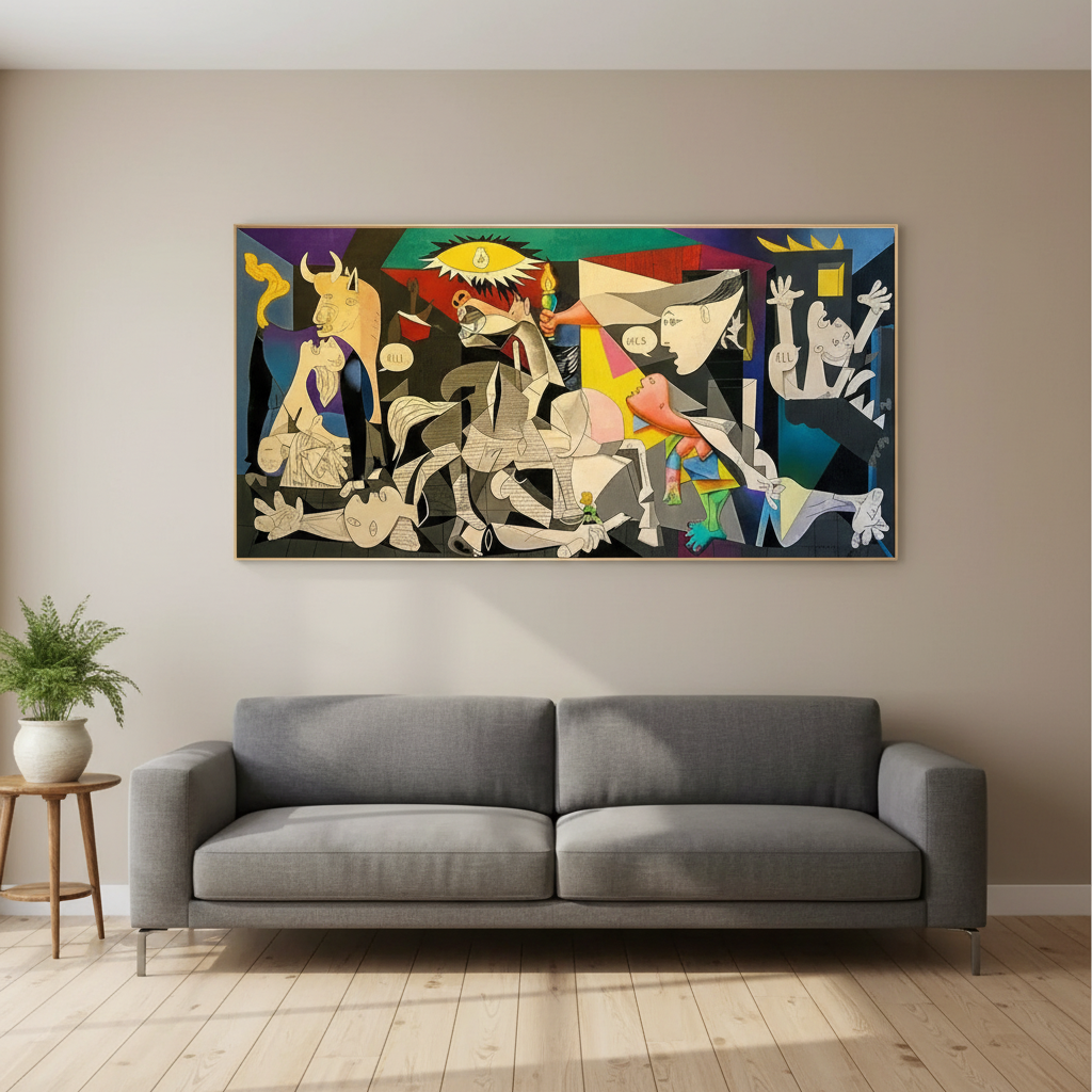 BowLift | Guernica by Pablo Picasso | High-Definition Cotton Canvas Art Print | Tear-Resistant Unframed Wall Decor
