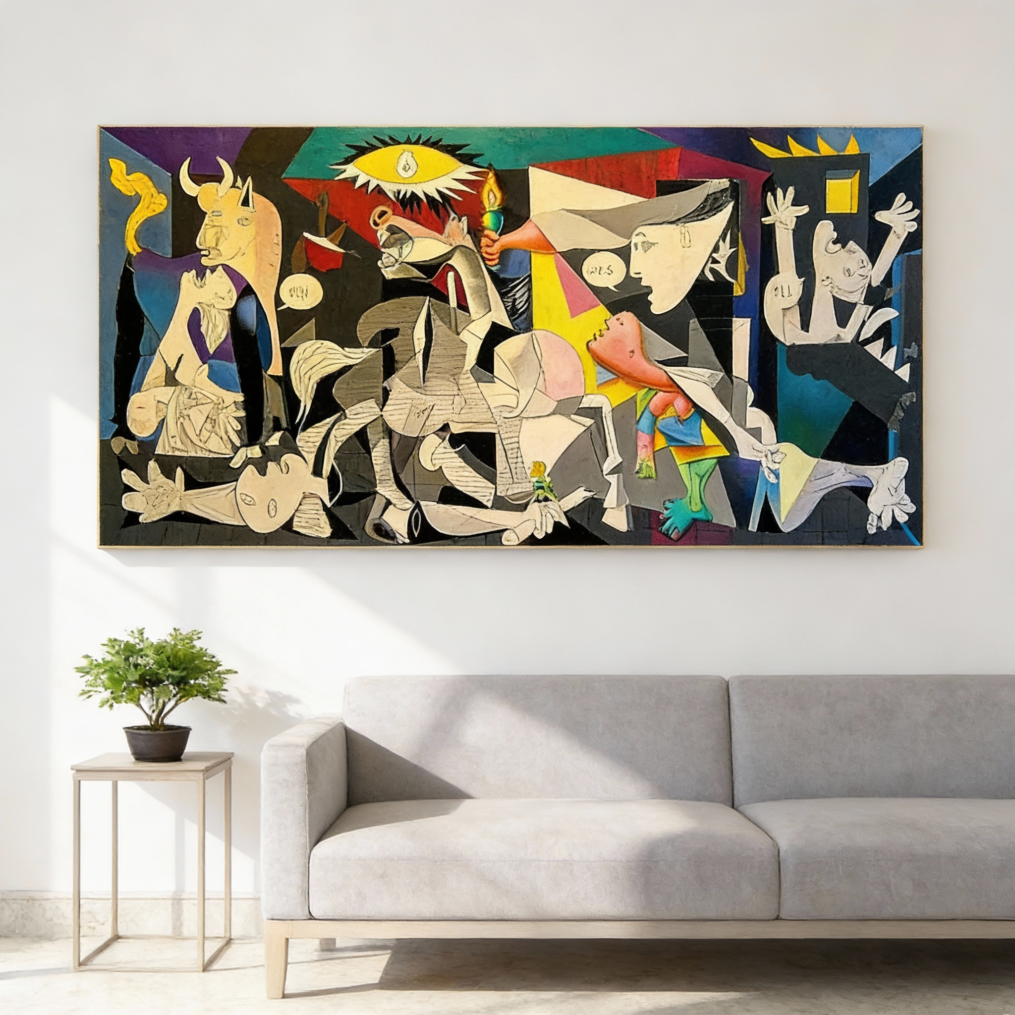 BowLift | Guernica by Pablo Picasso | High-Definition Cotton Canvas Art Print | Tear-Resistant Unframed Wall Decor