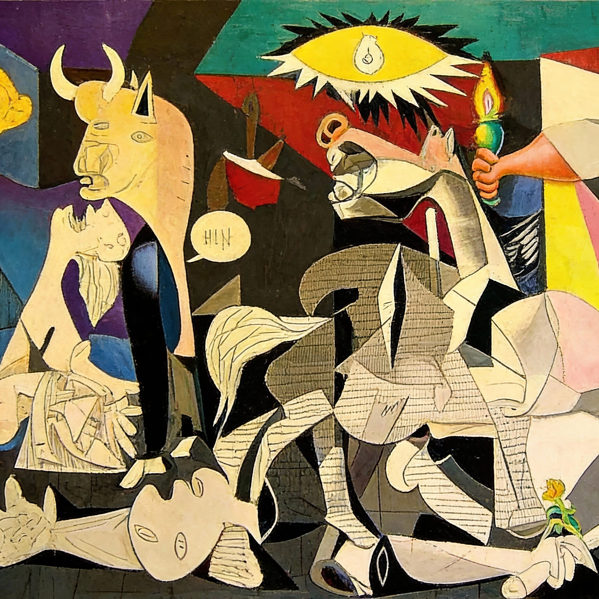 BowLift | Guernica by Pablo Picasso | High-Definition Cotton Canvas Art Print | Tear-Resistant Unframed Wall Decor