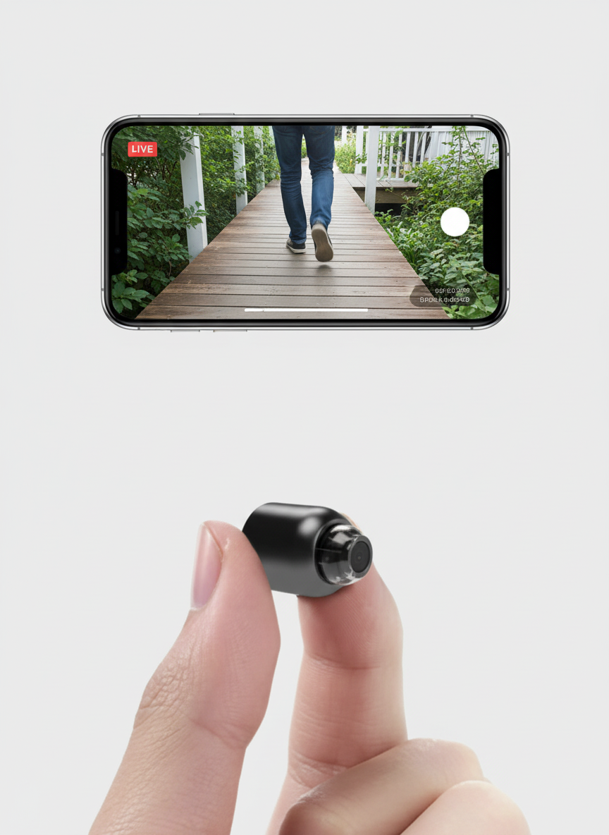 BowLift | 2-Pack Mini WiFi Security Camera | 1080P HD, 140° Wide-Angle, Night Vision, Motion Detection (32GB SD Included)