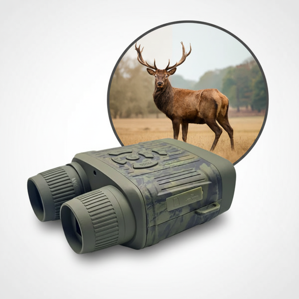 OptiClear | Night Vision Binoculars | 1000ft Infrared Digital System | HD Display for Hunting & Surveillance | 1080p Video Recording