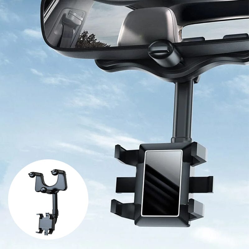 BowLift | Multifunctional 360 Rotatable Car Rearview Mirror Phone Holder