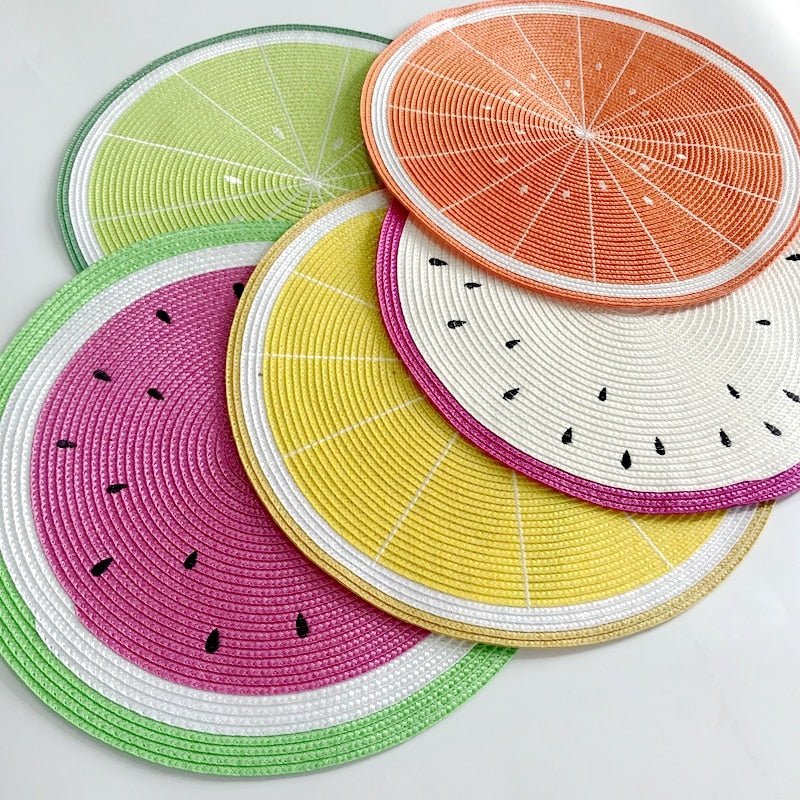 BowLift | Decorative placemat set with fruit motifs