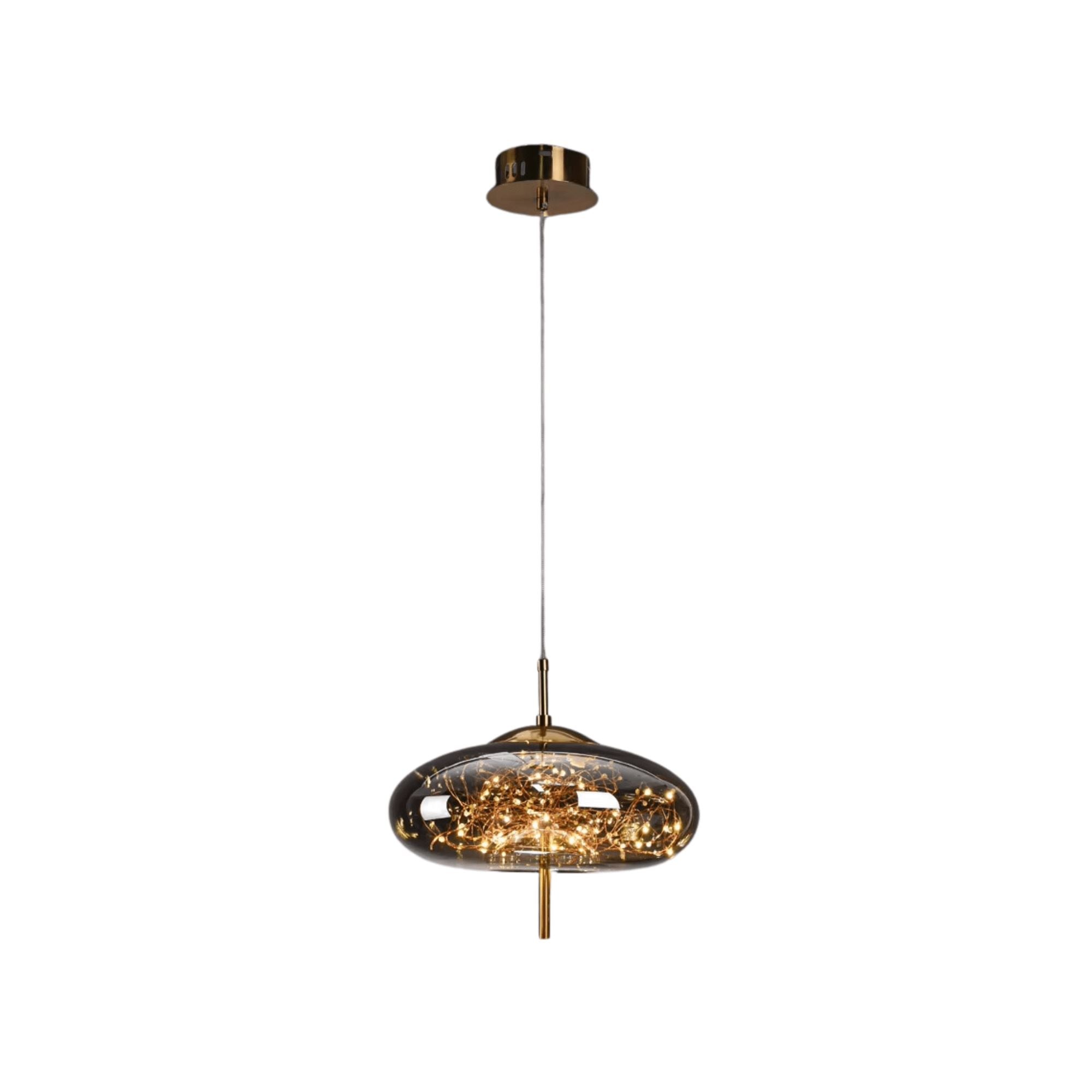 BowLift | Elegant Hanging Lamp with Glass Shade and Fairy Motif
