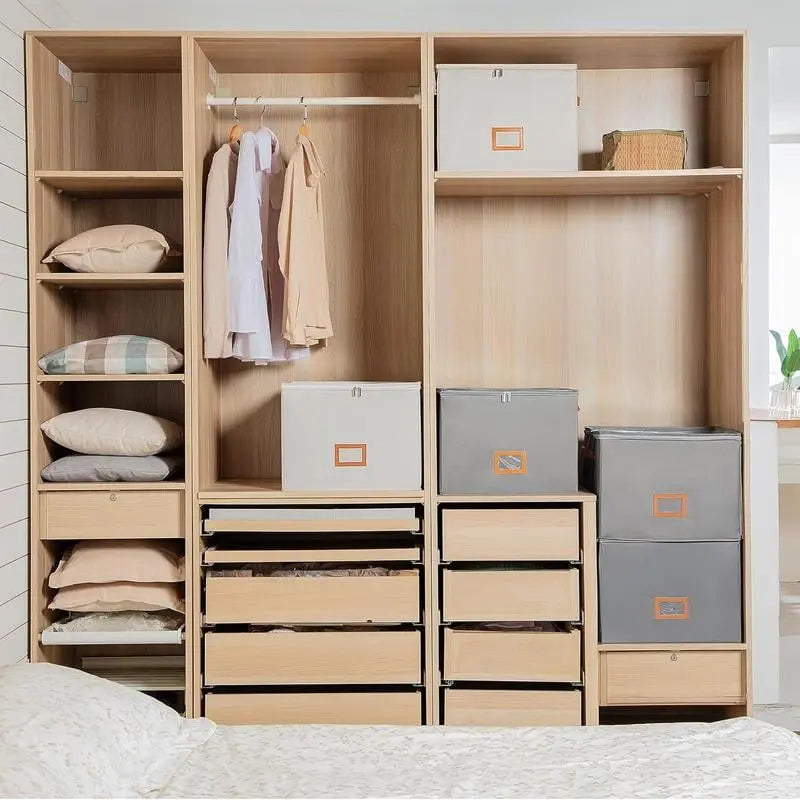 BowLift | Foldable shoe box made of fabric – With 16 individually adjustable compartments