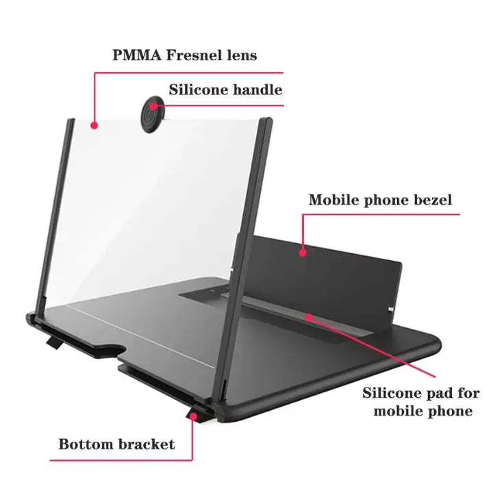 BowLift | Foldable Phone Screen Magnifier – HD for Videos
