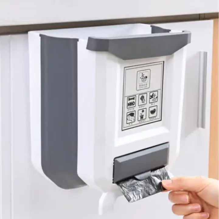 BowLift | Foldable Kitchen Trash Can – Space-Saving for Cabinet Doors
