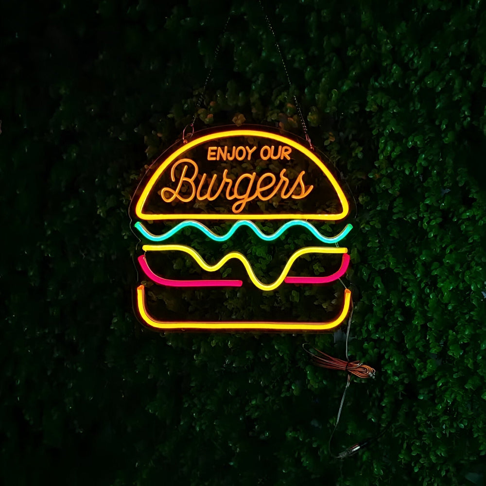 BowLift | Fast Food LED Neon Light – Colorful Wall Decoration with USB Connection