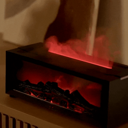 BowLift | Flamora – Fireplace Humidifier & LED Flame Mood Lamp with Aromatherapy Option