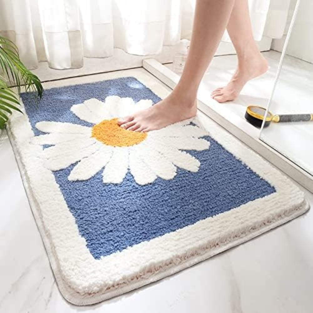 BowLift | Fleur Plush Floral Bath Mat