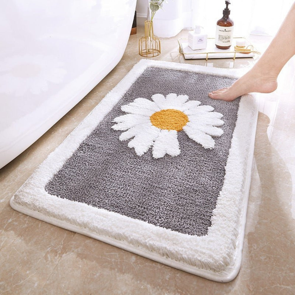 BowLift | Fleur Plush Floral Bath Mat
