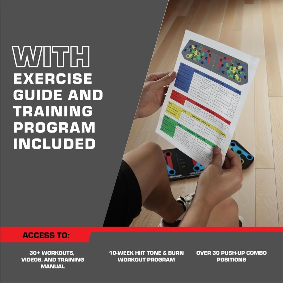 BowLift | Foldable Push-up Board with 30 Positions for Targeted Muscle Training