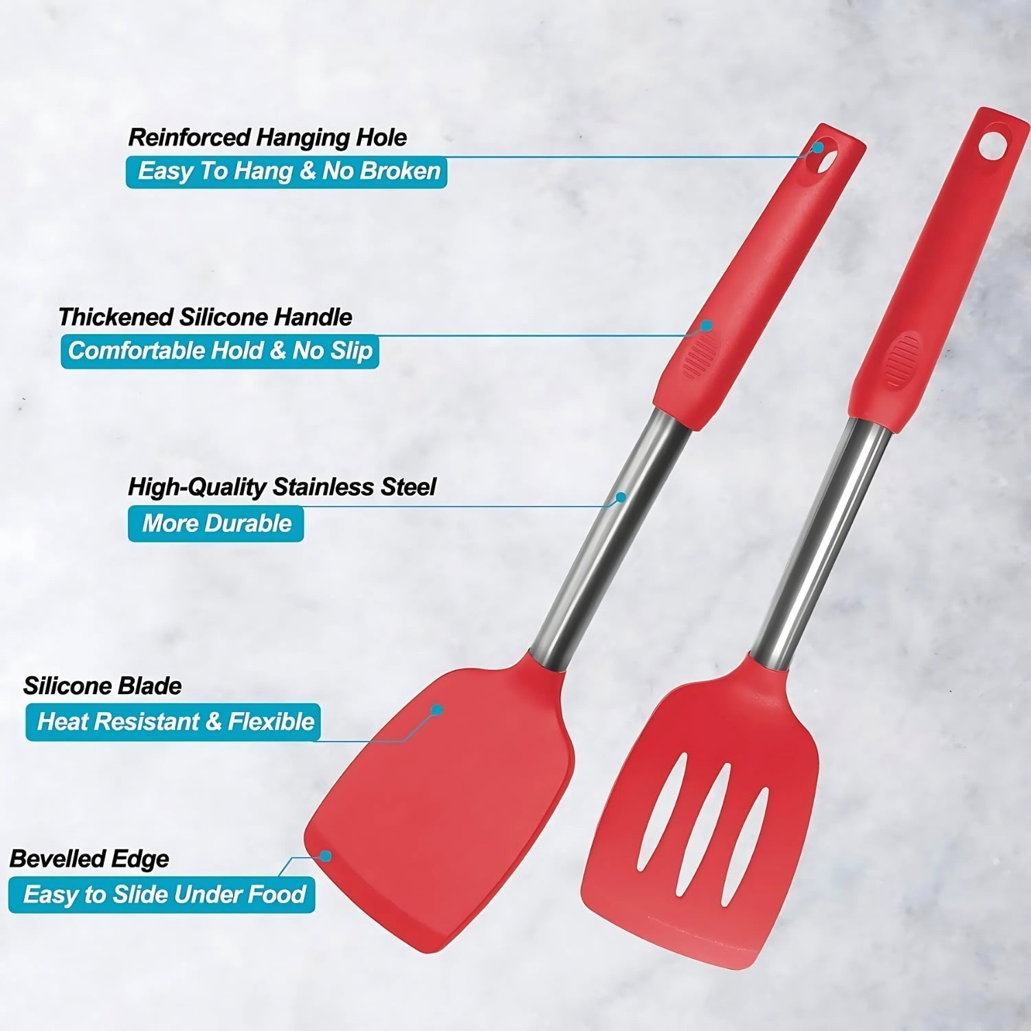 BowLift | FlexiChef Silicone Kitchen Utensil Set | 3pcs