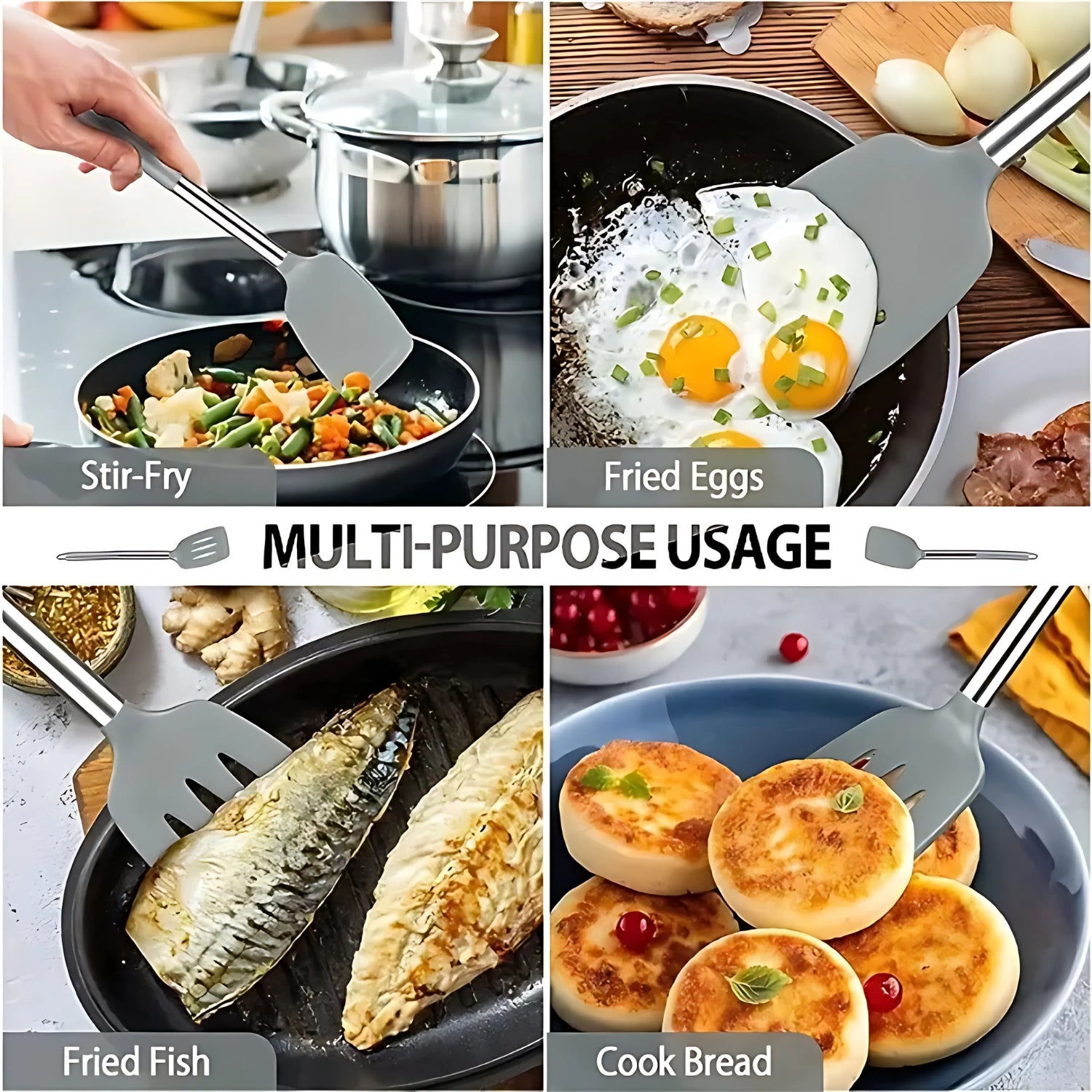 BowLift | FlexiChef Silicone Kitchen Utensil Set | 3pcs