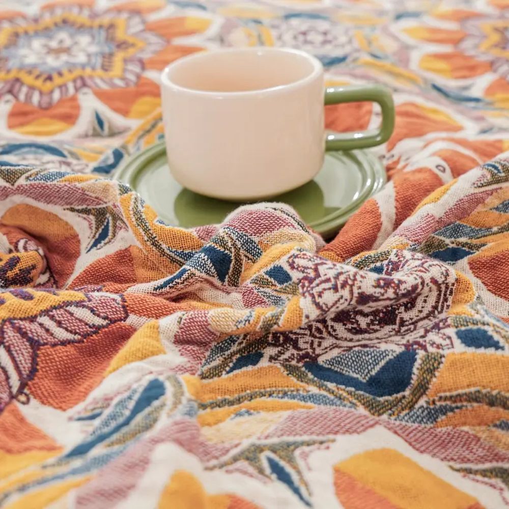 BowLift | Boho Flora Tone Cotton Blanket