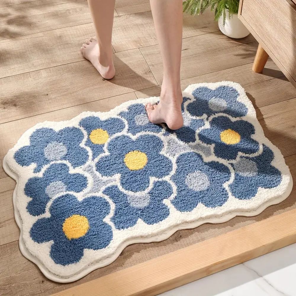 BowLift | Floral Tufted Absorbent Bath Mat