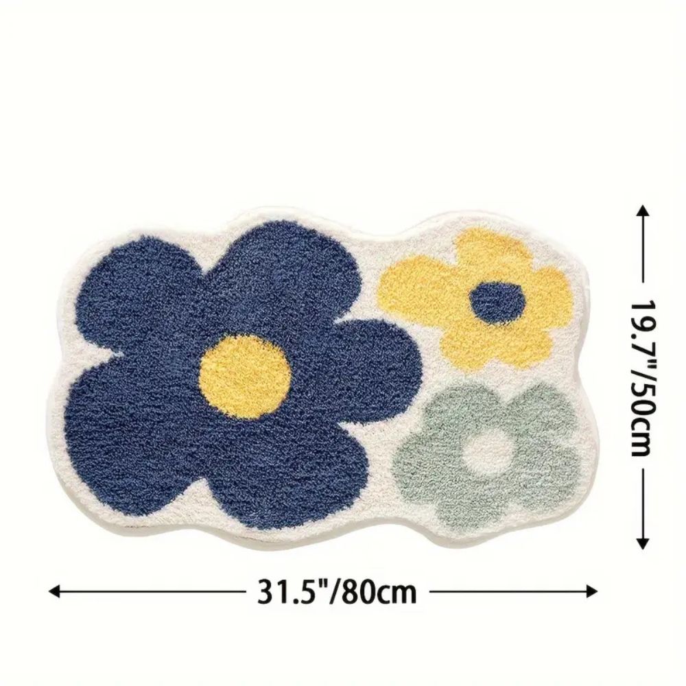 BowLift | Floral Tufted Absorbent Bath Mat