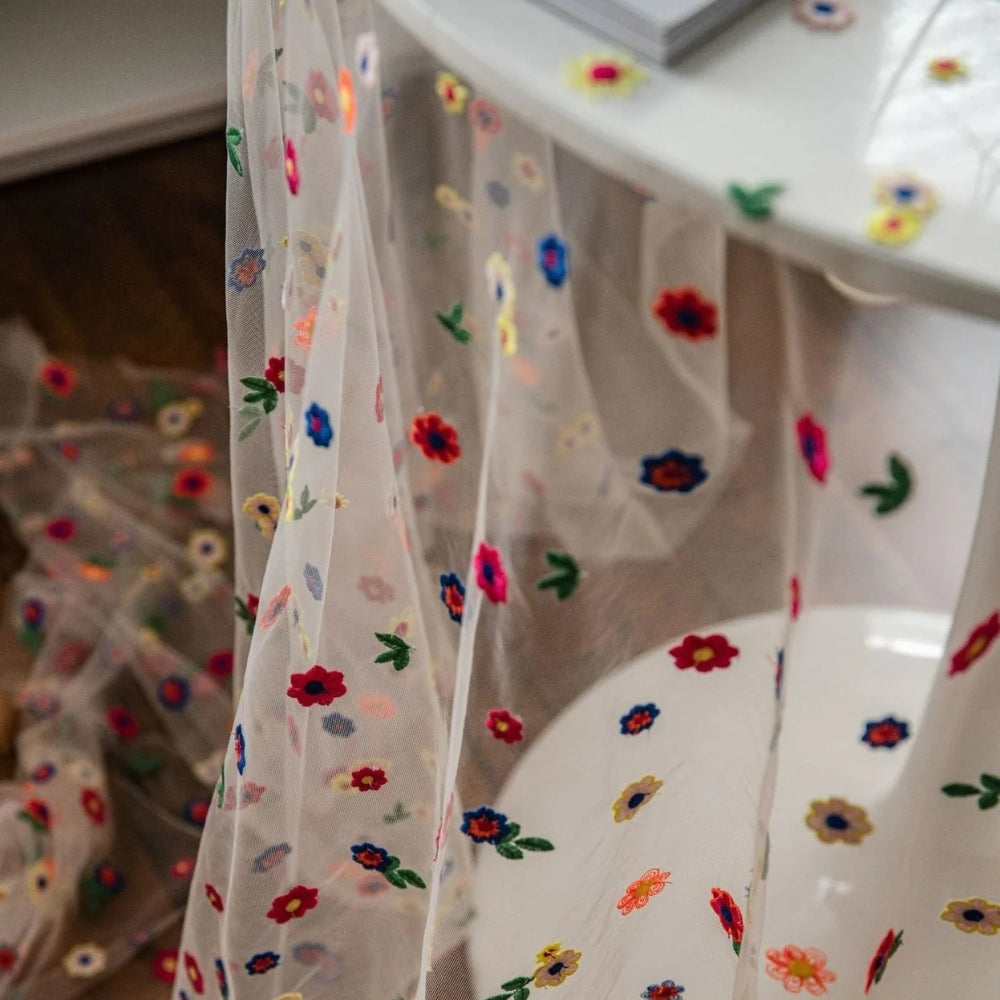 BowLift | Floral Embroidered Lace Tablecloth Cover