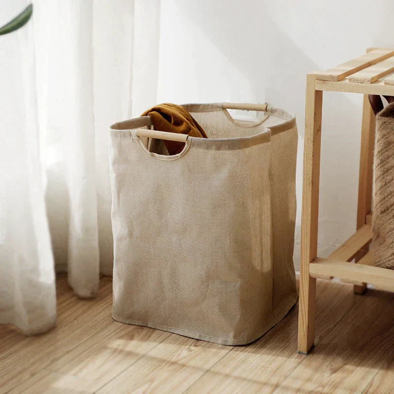 BowLift | JapanStyle Cotton-Linen Laundry Basket
