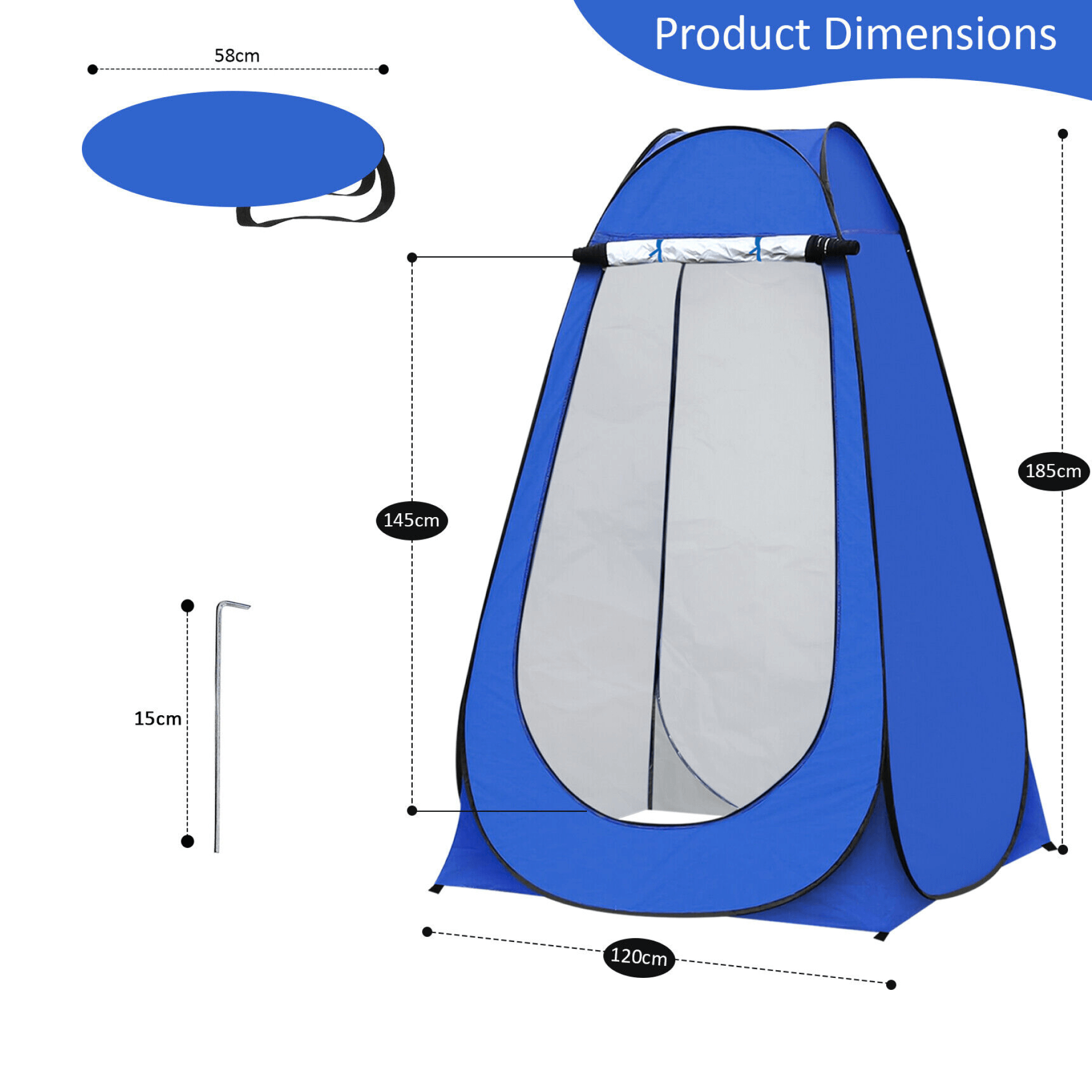 BowLift | Pop Up Portable Bathroom Toilet Tent Potty Restroom