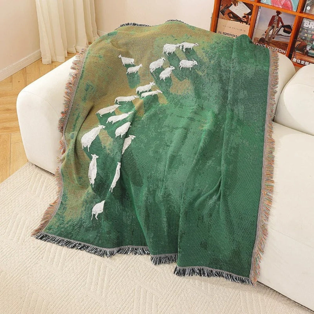 BowLift | Frida Sheep Woven Throw Blanket