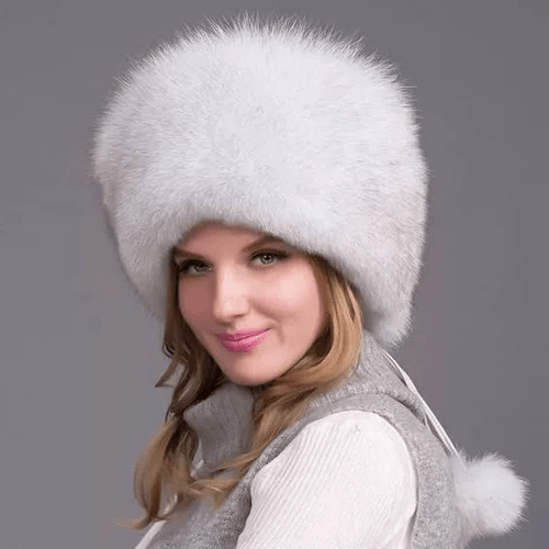 BowLift | Glaciera Lux Winter Hat | Real Fur Hat with Ear Protectors | Elegant & Warm Luxury Hat for Women