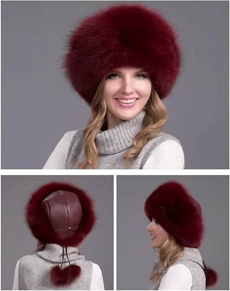 BowLift | Glaciera Lux Winter Hat | Real Fur Hat with Ear Protectors | Elegant & Warm Luxury Hat for Women