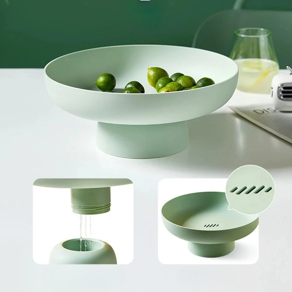 BowLift | Fruitful Elegance – Retro Fruit Bowl with Vintage Leaf Design & Ceramic Finish