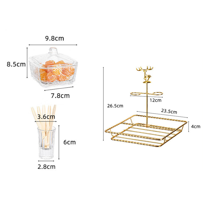 BowLift | Yulu Ping An Snack Plate Dry Fruit Plate With Cover Creative Home Living Room Candy Plate Glass Snack Plate Melon Seed Plate