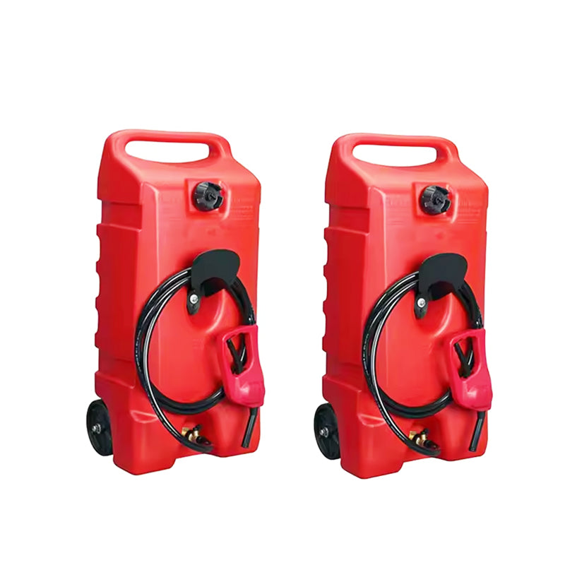 BowLift | 14 Gallon Portable Fuel Caddy Tank on Wheels Storage Gasoline Fluid Diesel with Pump
