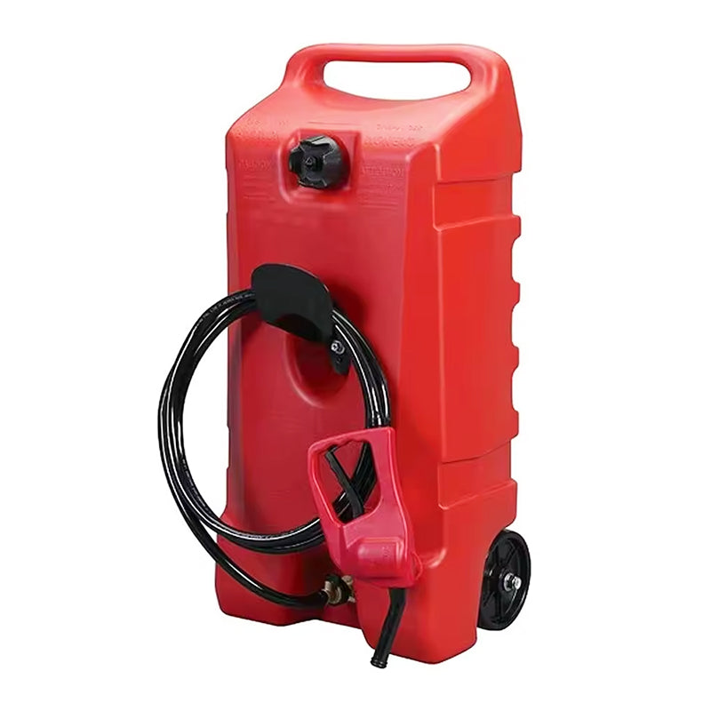 BowLift | 14 Gallon Portable Fuel Caddy Tank on Wheels Storage Gasoline Fluid Diesel with Pump