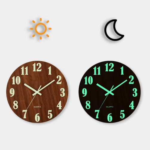 BowLift | Stylische leuchtende digitale Wanduhr für das Schlafzimmer