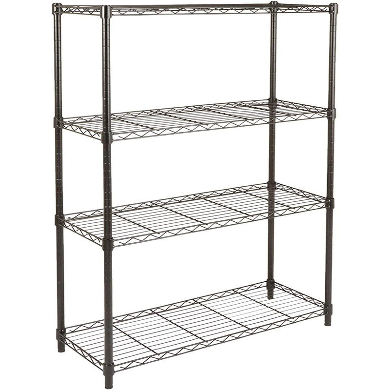 BowLift | 1400LBS Garage Storage Rack 4 Tier Garage Shelving Heavy Duty Steel Organizer Wire Rack for Storage Warehouse Pantry Closet