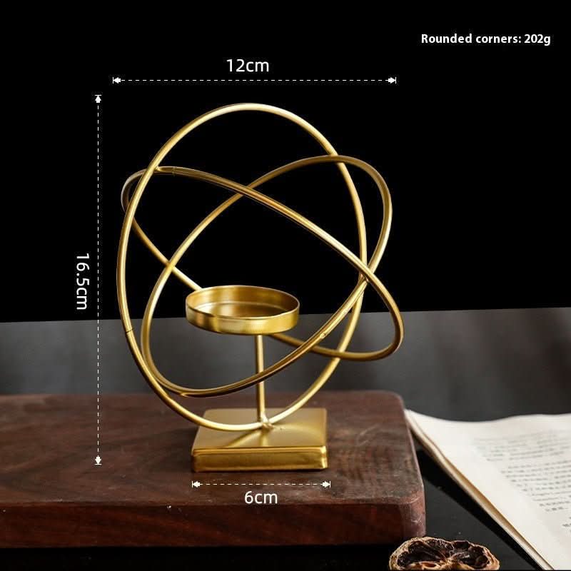 BowLift | Aurelios Golden Candle Holder | Elegant Metal Candle Stand for Living and Dining Table Decoration
