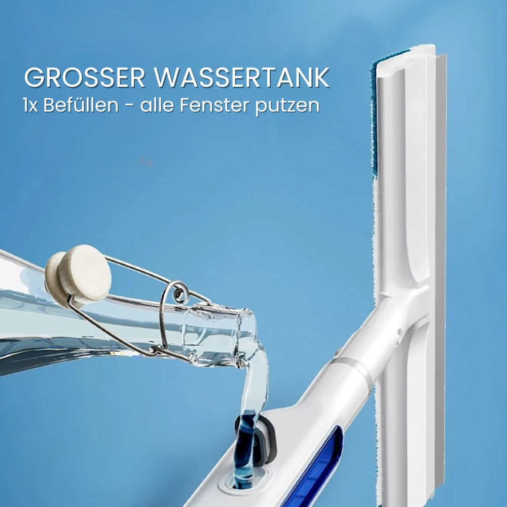 BowLift | 3-in-1 Rotatable Window Cleaner with Telescopic Handle and Spray Function