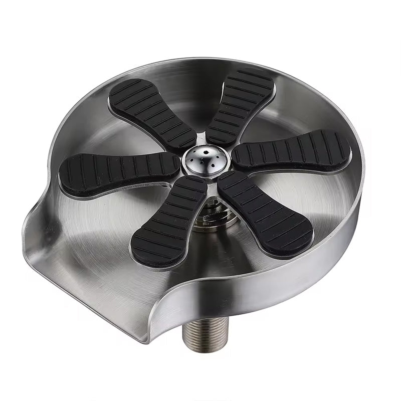 BowLift | Stainless Steel Kitchen Sink Bottle Cup Washer Sink Attachment Cleaner High Pressure Automatic Spin Quick Bar Glass Rinser