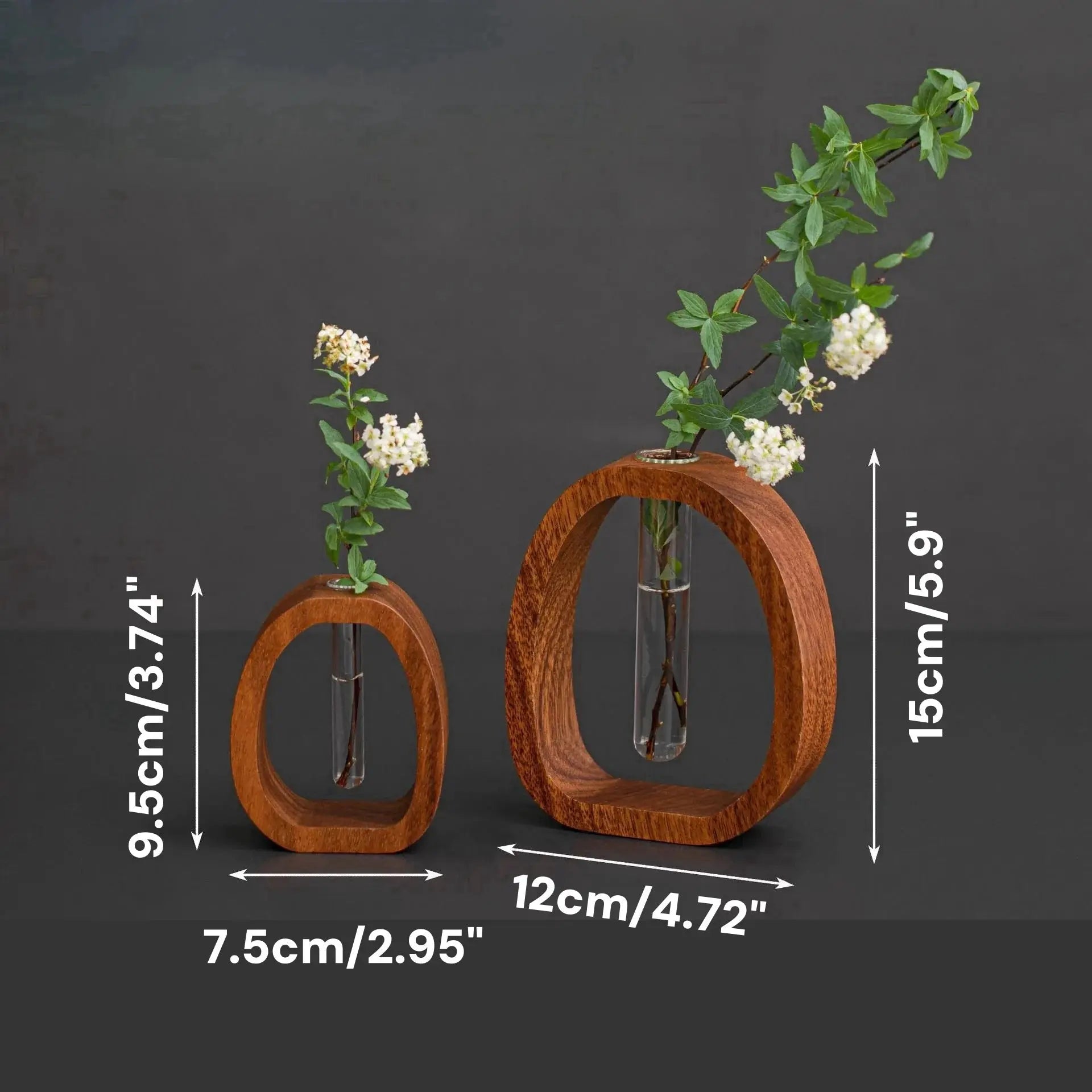 BowLift | Glass vase made of solid wood – Elegant design for stylish decoration