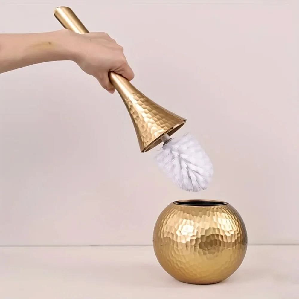 BowLift | Elegant toilet brush in gold look for style, hygiene & luxury in the bathroom