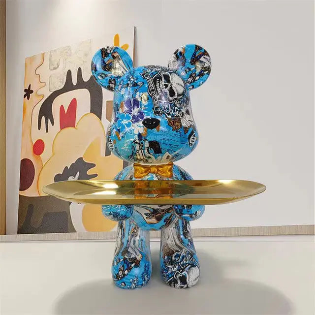 BowLift | PawTag - Graffiti Bear Statue
