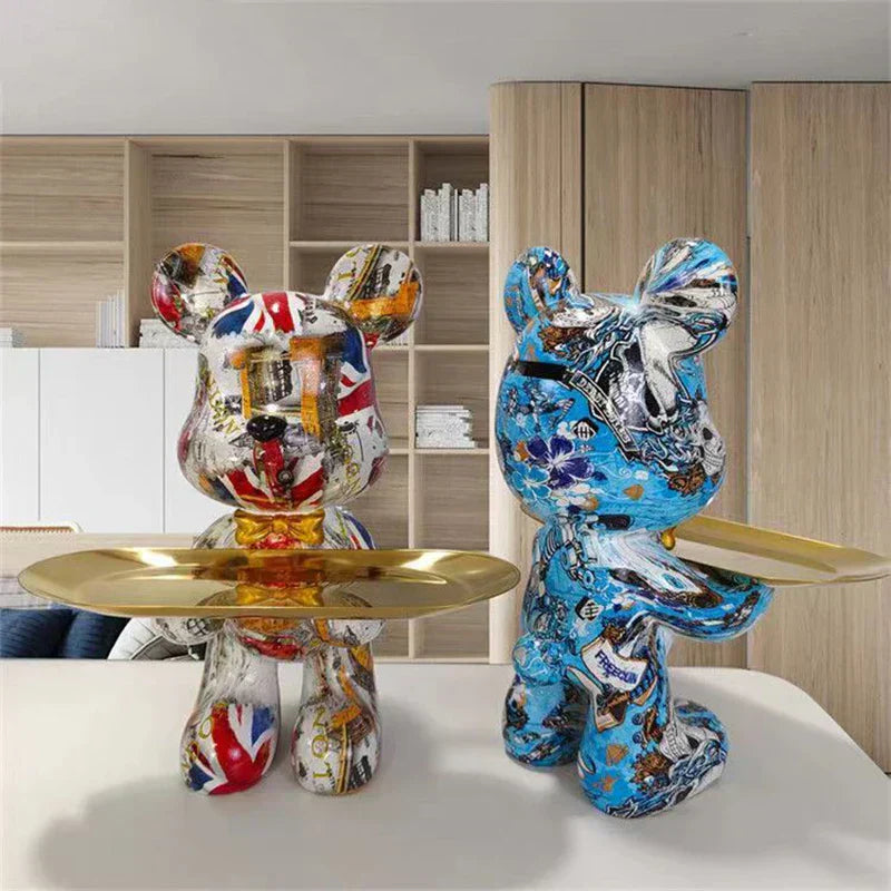 BowLift | PawTag - Graffiti Bear Statue