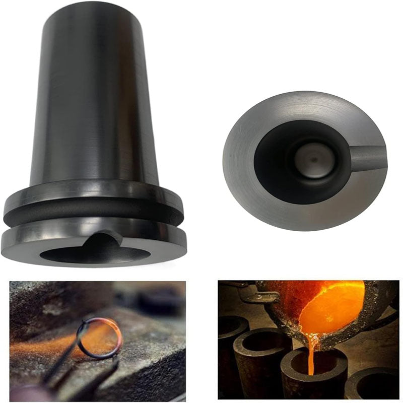 BowLift | 1kg Graphite Crucible High Purity Melting Gold Silver Copper Furnace Casting Mould Melt Jewelry Casting Tools