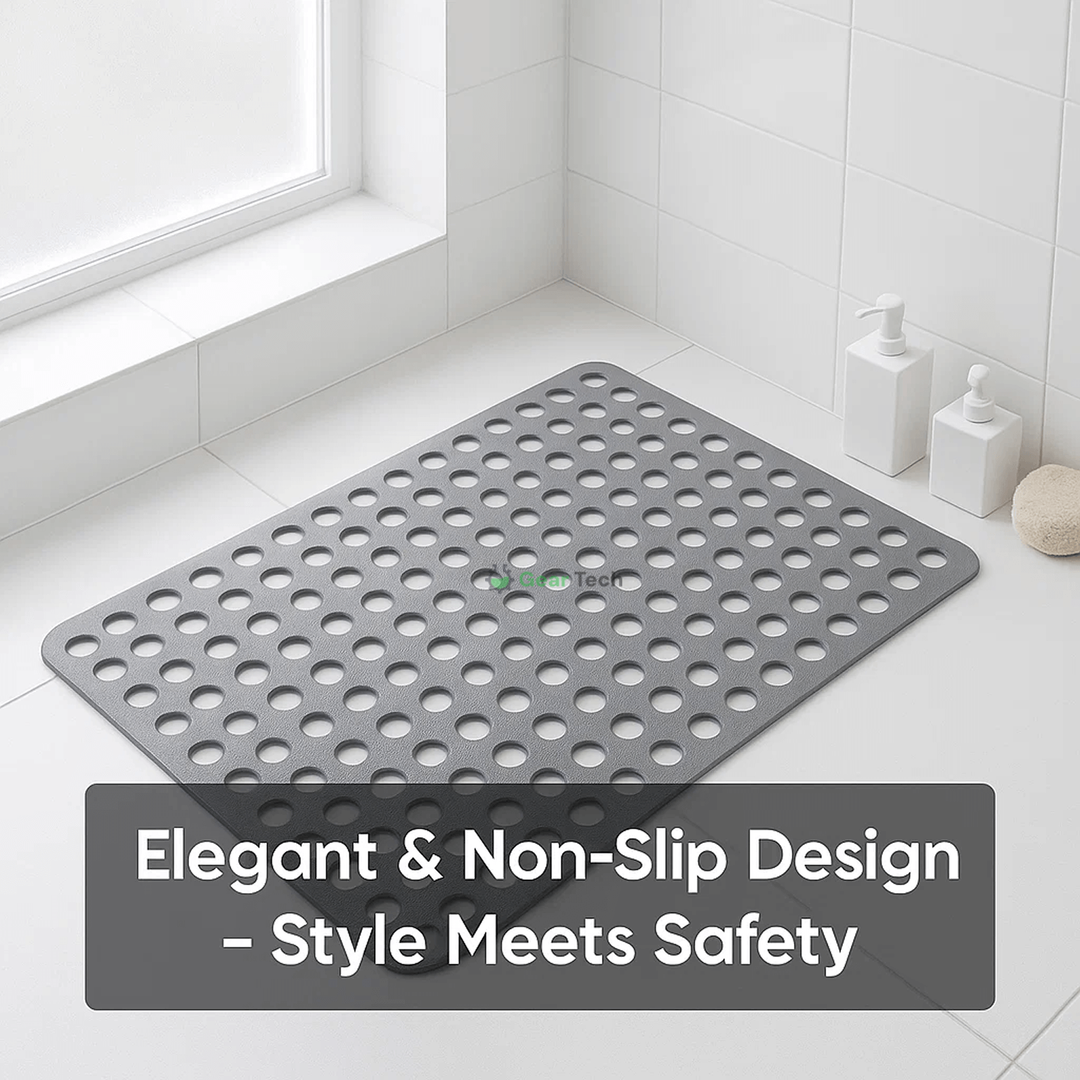 BowLift | Antislip Shower Mat | Hygienic, Mold Resistant & Comfortable for Safe Bathroom Use