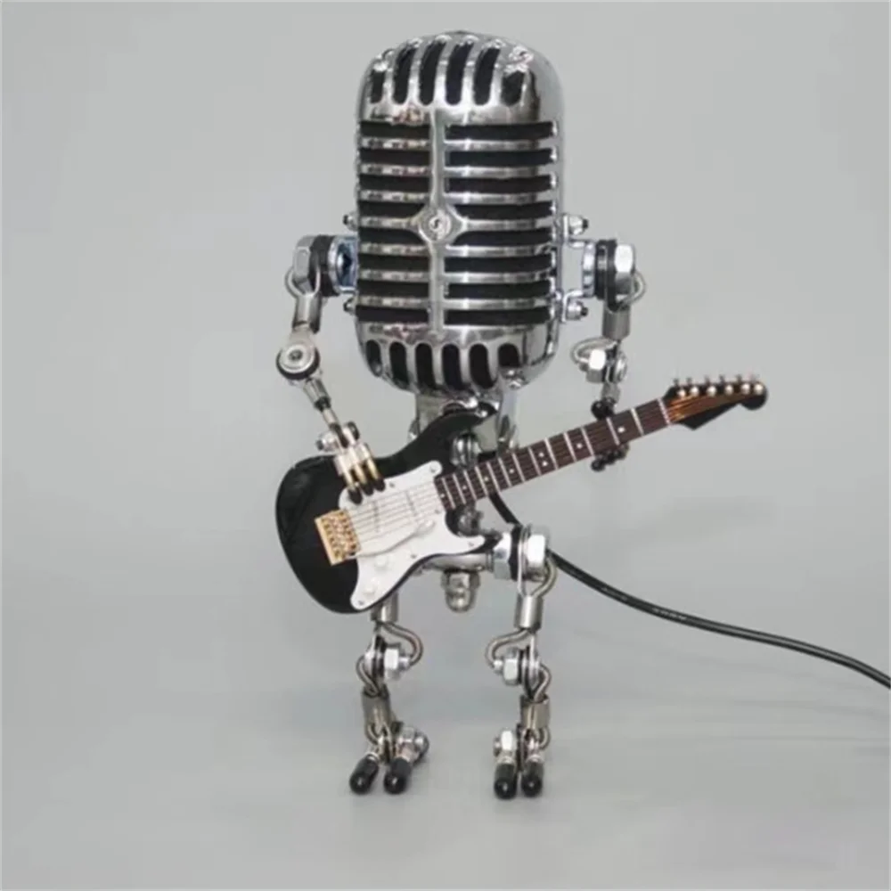 BowLift | Designer table lamp robot with guitar for modern and creative interiors