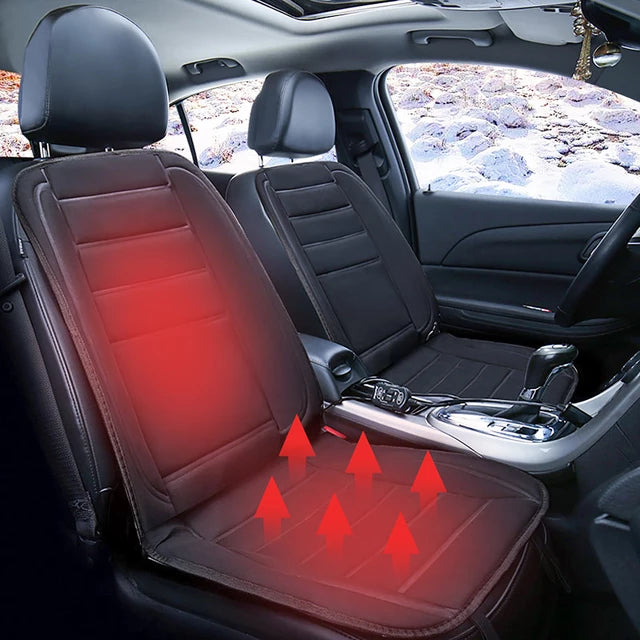BowLift | HeatRide Heated Car Seat Cushion – 12V Memory Foam Seat and Back Warmer