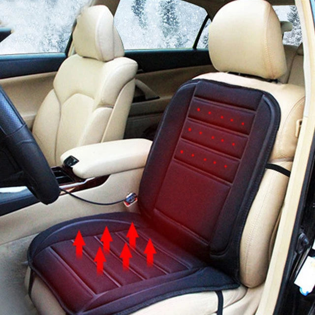 BowLift | HeatRide Heated Car Seat Cushion – 12V Memory Foam Seat and Back Warmer