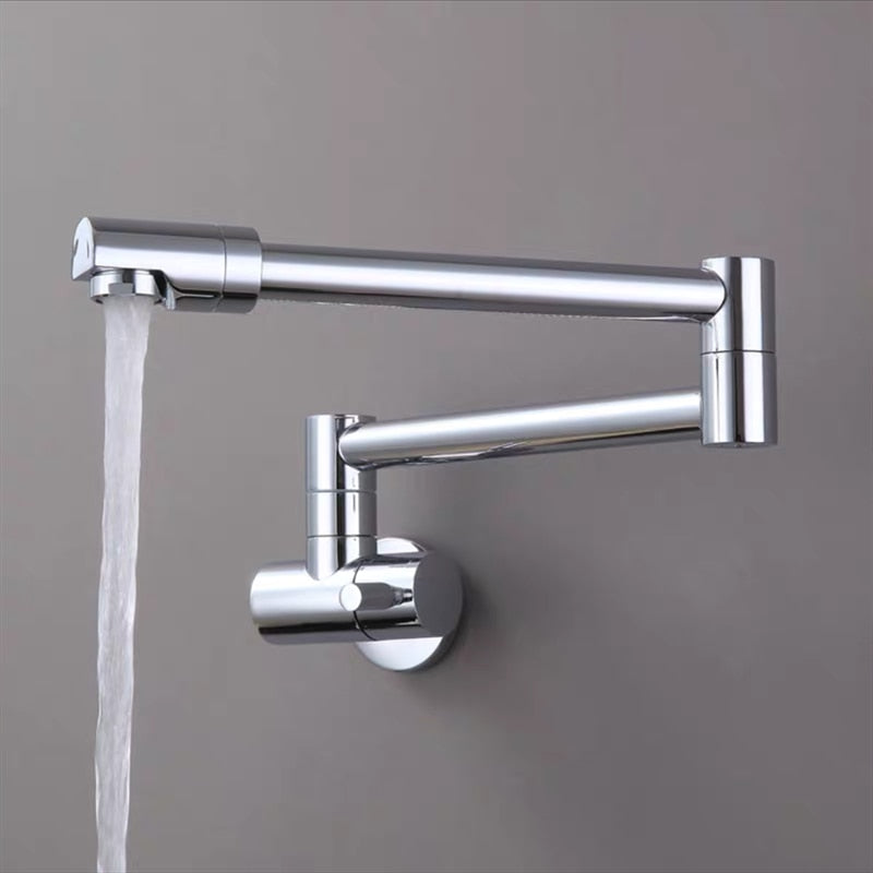 BowLift | Wall-Mounted Folding Chrome Pot Filler Faucet
