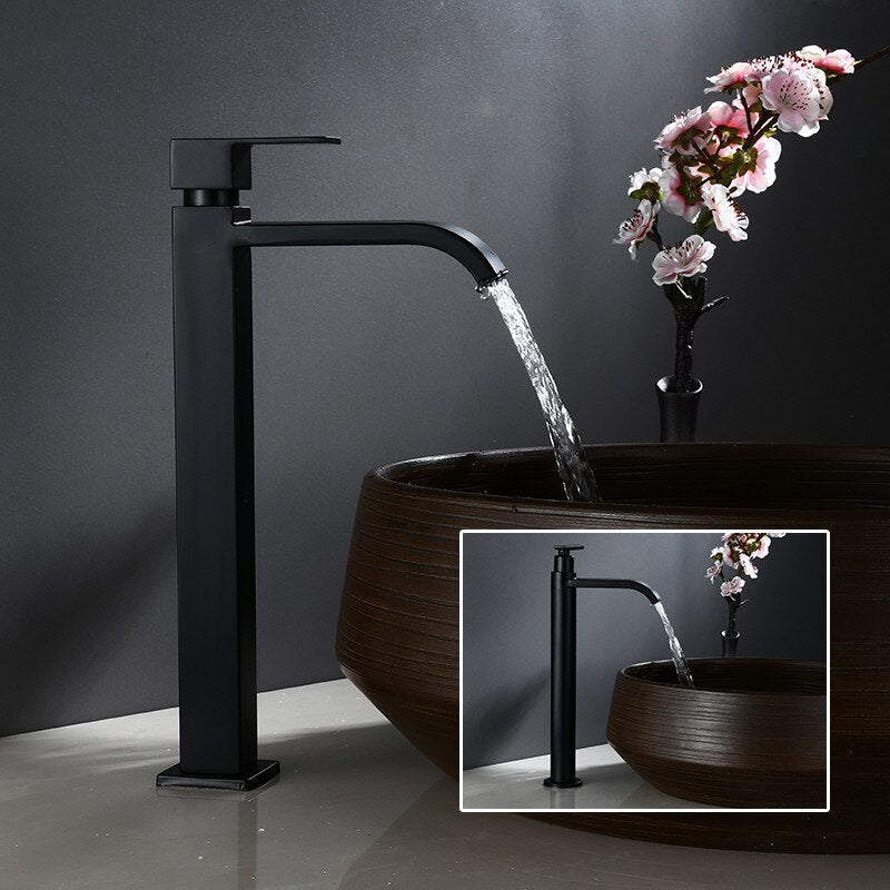 BowLift | Basin Tap Matte Black Single Lever Mixer