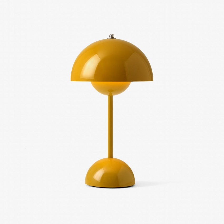 BowLift | Minimalist Flowerpot Table Lamp - Rechargeable Bedside Lamp & Cordless Design Mushroom Shaped Lamps