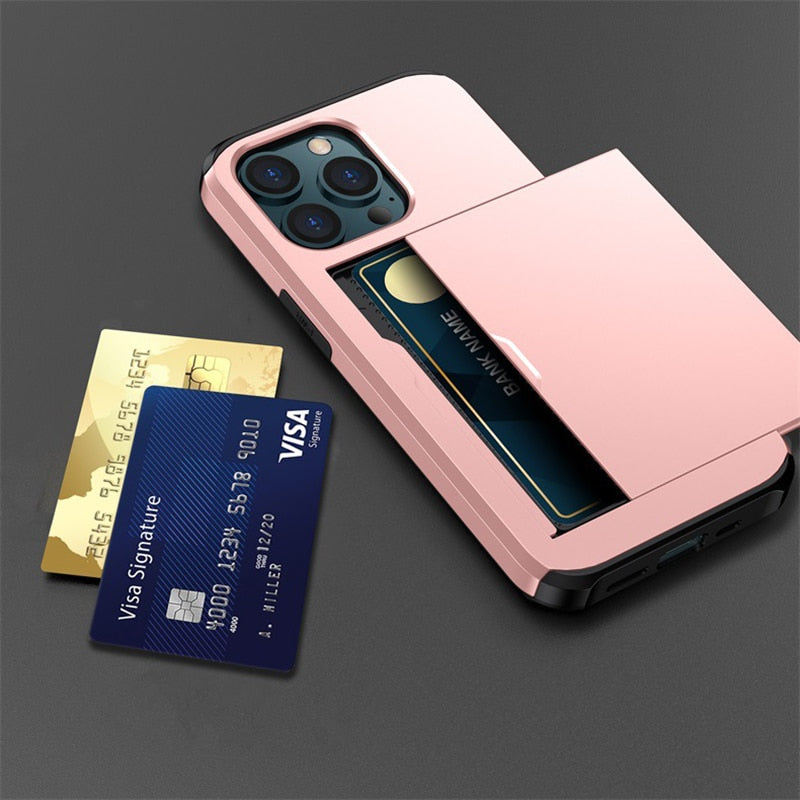 BowLift | Business Armor Slide Wallet iPhone Case
