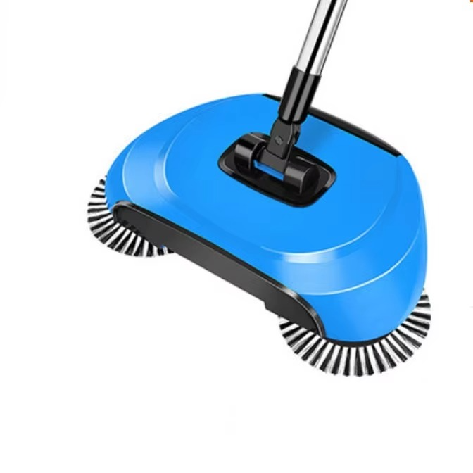 BowLift | 3-in-1 Stainless Steel Push Broom with Dustpan and Scraper for Easy Home Cleaning